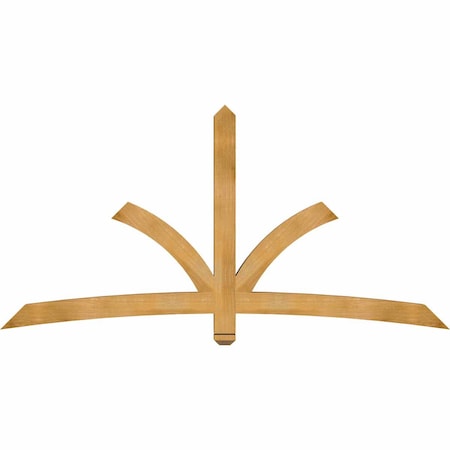 Ekena Millwork Davenport Rough Sawn Timber Gable Bracket, Western Red Cedar, 84"W x 42"H x 4"D x 4"F, 12/12 Pitch GBW084X42X0404DAV00RWR